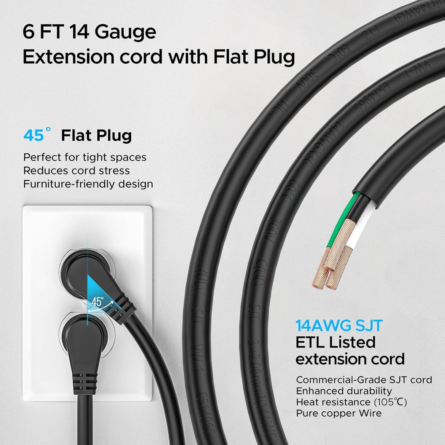 Regleta de Poder Montable 8 Tomas 2100 Julios ETL 1.83m Metal