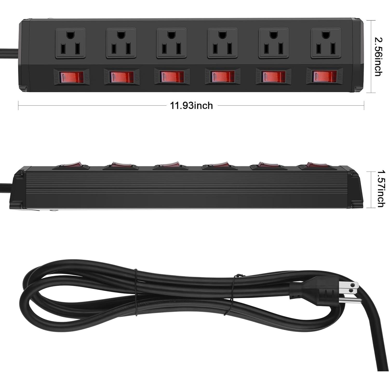 Regleta de Metal CCCEI 6 Salidas 1.83m Protección 1200J