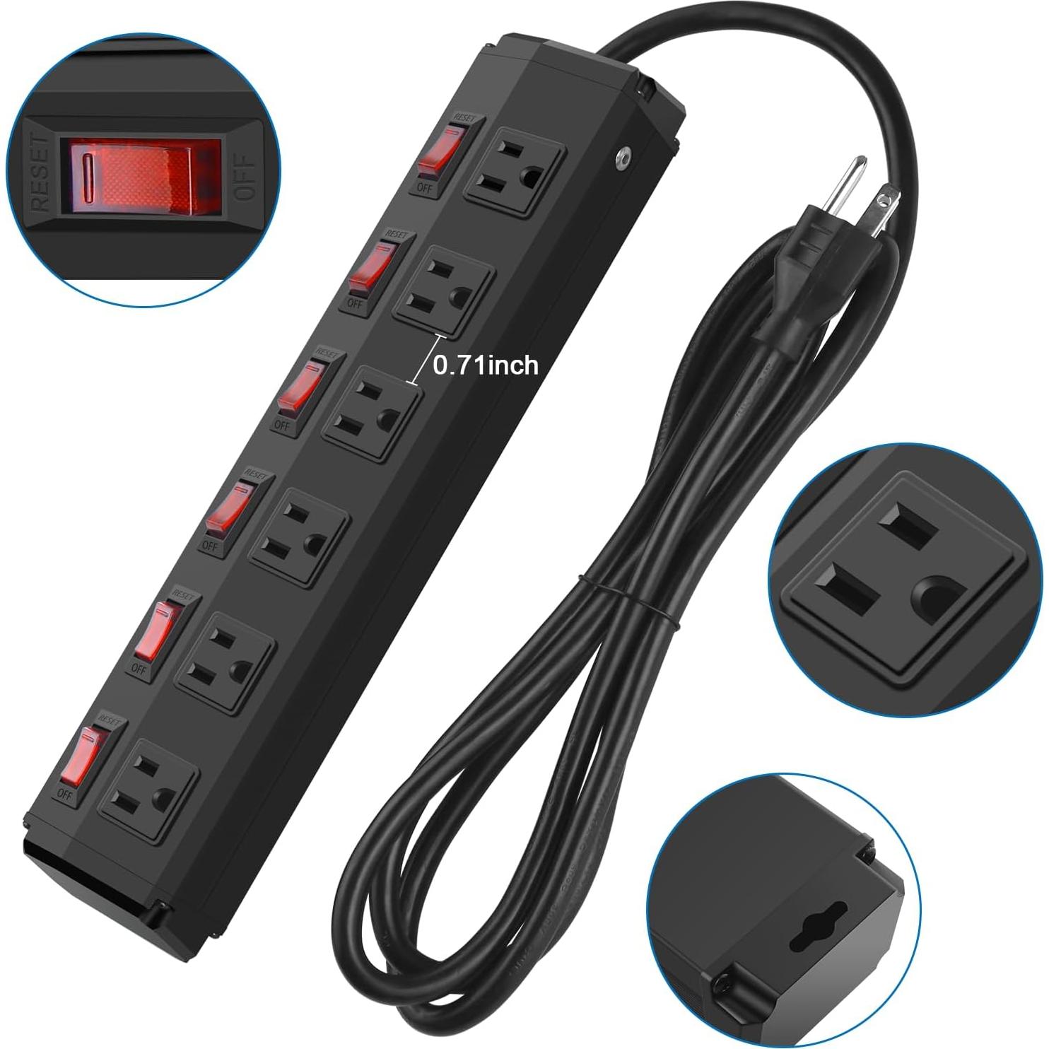 Regleta de Metal CCCEI 6 Salidas 1.83m Protección 1200J