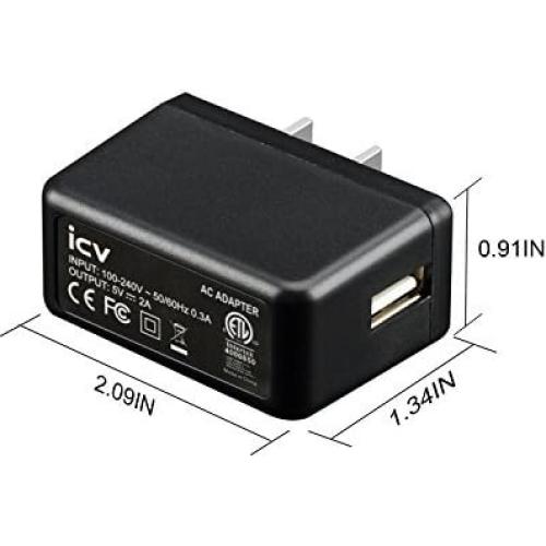 Cargador de Pared USB ICV 5V 2A Compacto y Seguro