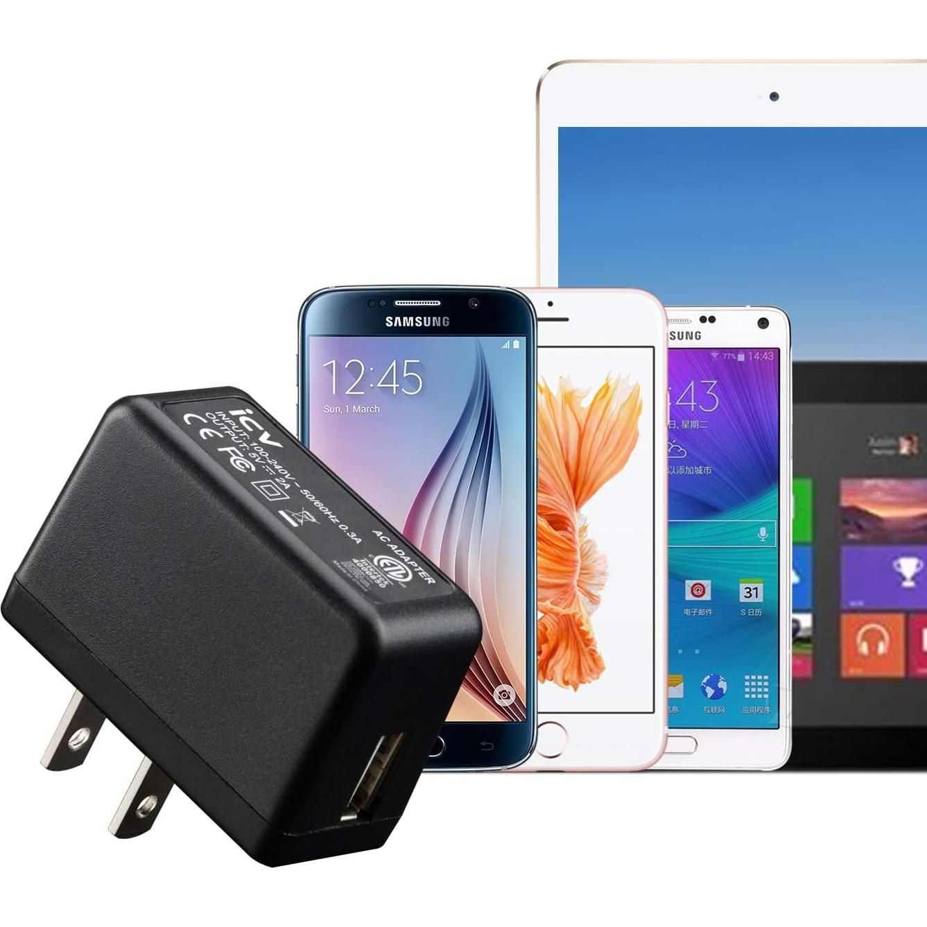 Cargador de Pared USB ICV 5V 2A Compacto y Seguro