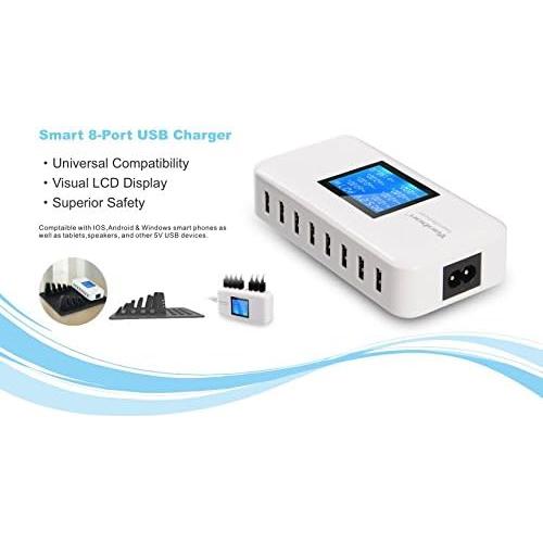 Cargador de pared USB TEKA 60W 8 puertos con LCD