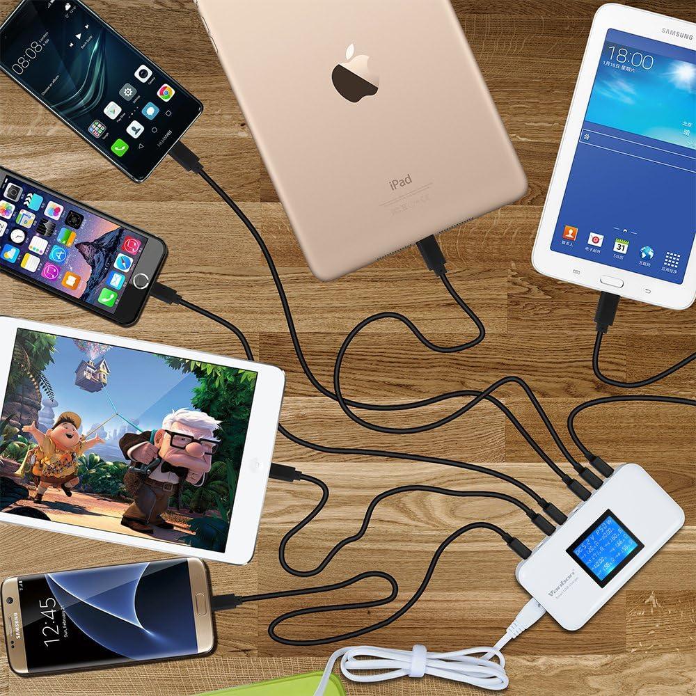 Cargador de pared USB TEKA 60W 8 puertos con LCD