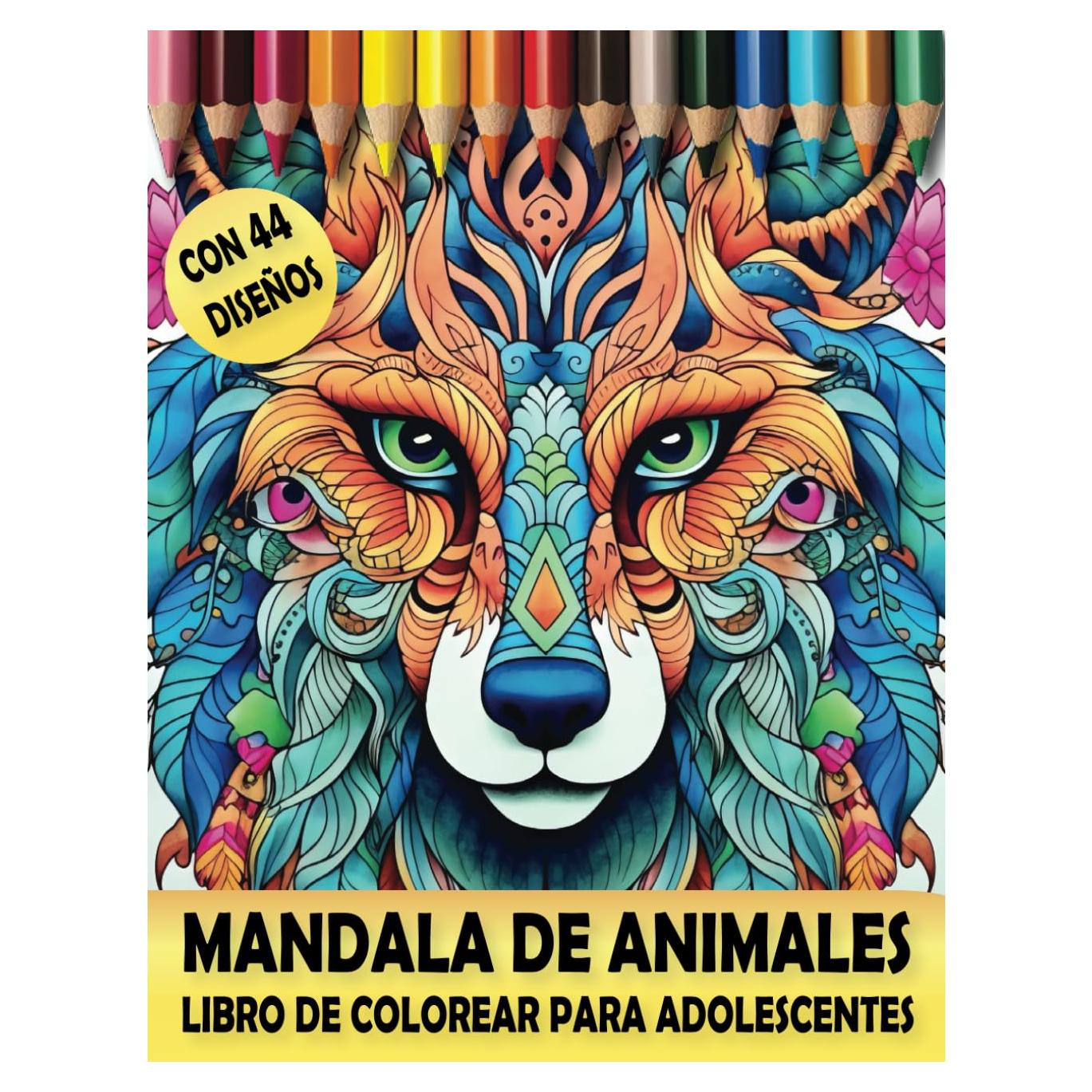 Mandalas de Animales Libro para Colorear para Adolescentes: Libro para colorear para adultos, adolescentes y mindfulness con 44 diseños de animales ... animales de granja...). (Spanish Edition)
