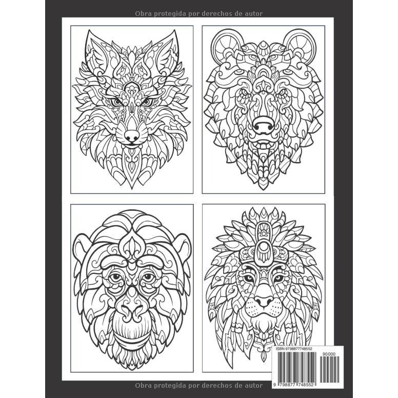 Mandalas de Animales Libro para Colorear para Adolescentes: Libro para colorear para adultos, adolescentes y mindfulness con 44 diseños de animales ... animales de granja...). (Spanish Edition)