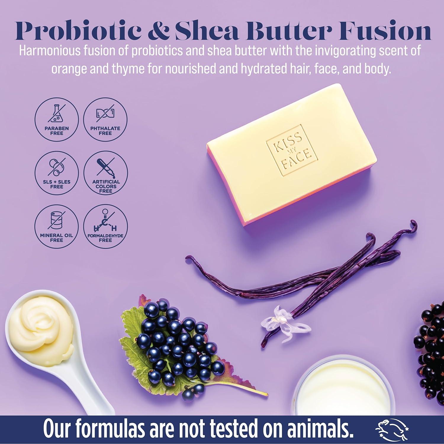 Jabón 3-en-1 Kiss My Face - Grosella Negra y Vainilla - 116g