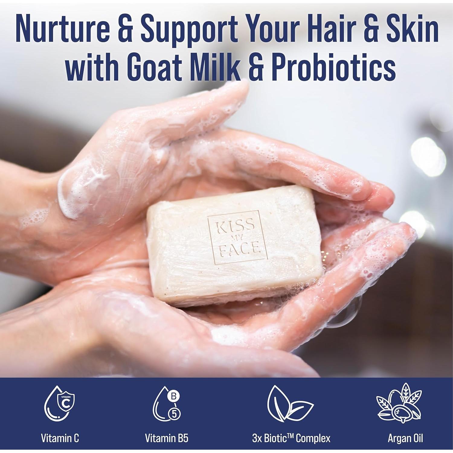 Jabón 3-en-1 Kiss My Face - Grosella Negra y Vainilla - 116g