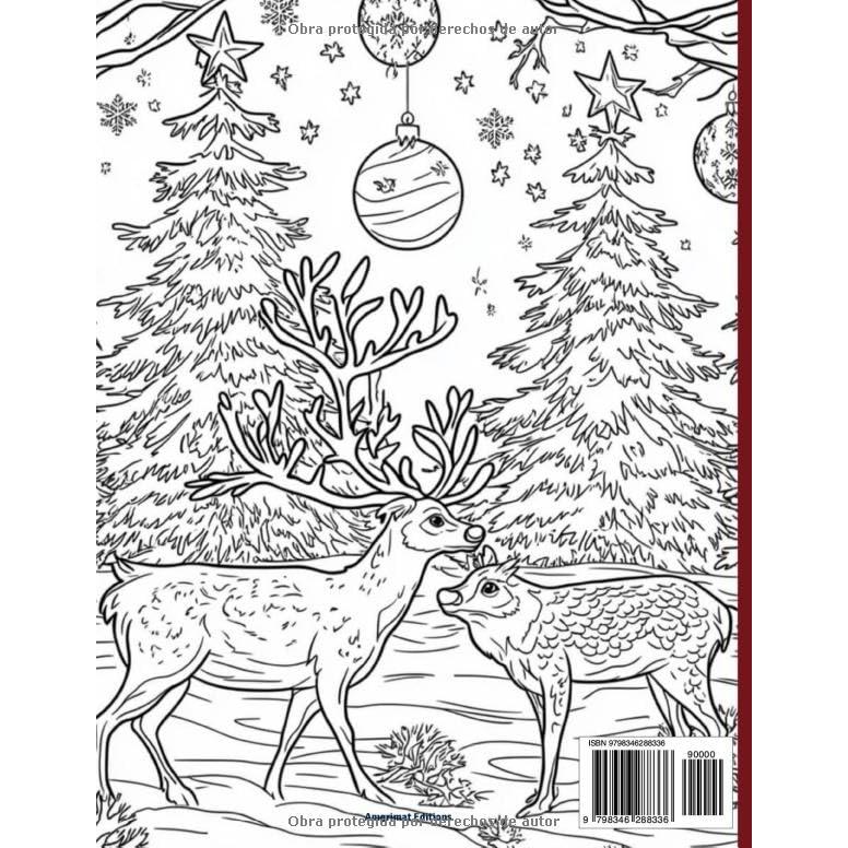 Animales de Navidad Libro para colorear para adultos y adolescentes: Ideal para todos los niveles de habilidad. Desde renos hasta pingüinos, cada ... lleno de color y alegría (Spanish Edition)