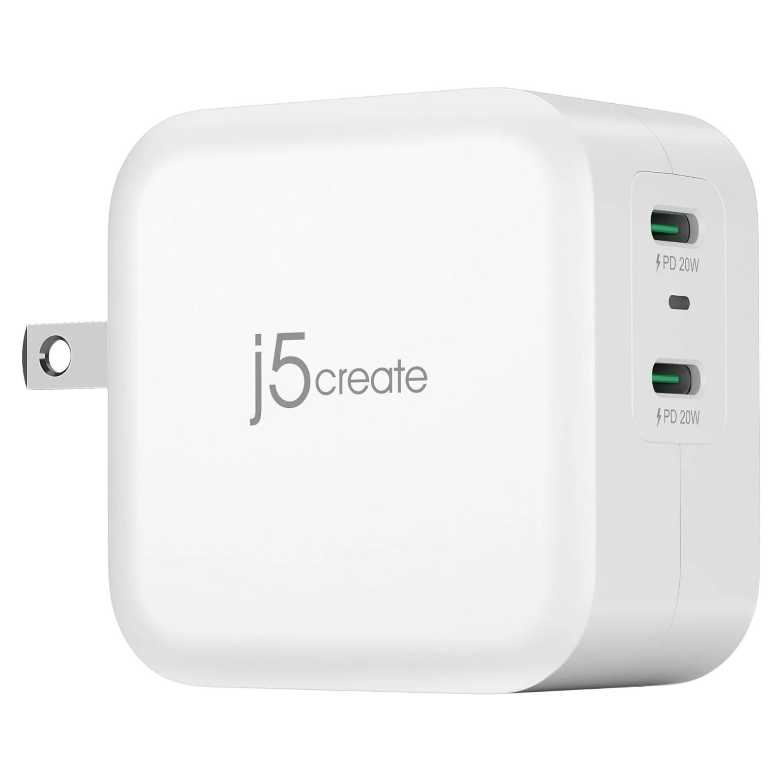 Cargador de pared USB C 40W j5create JUP2440 - Carga rápida