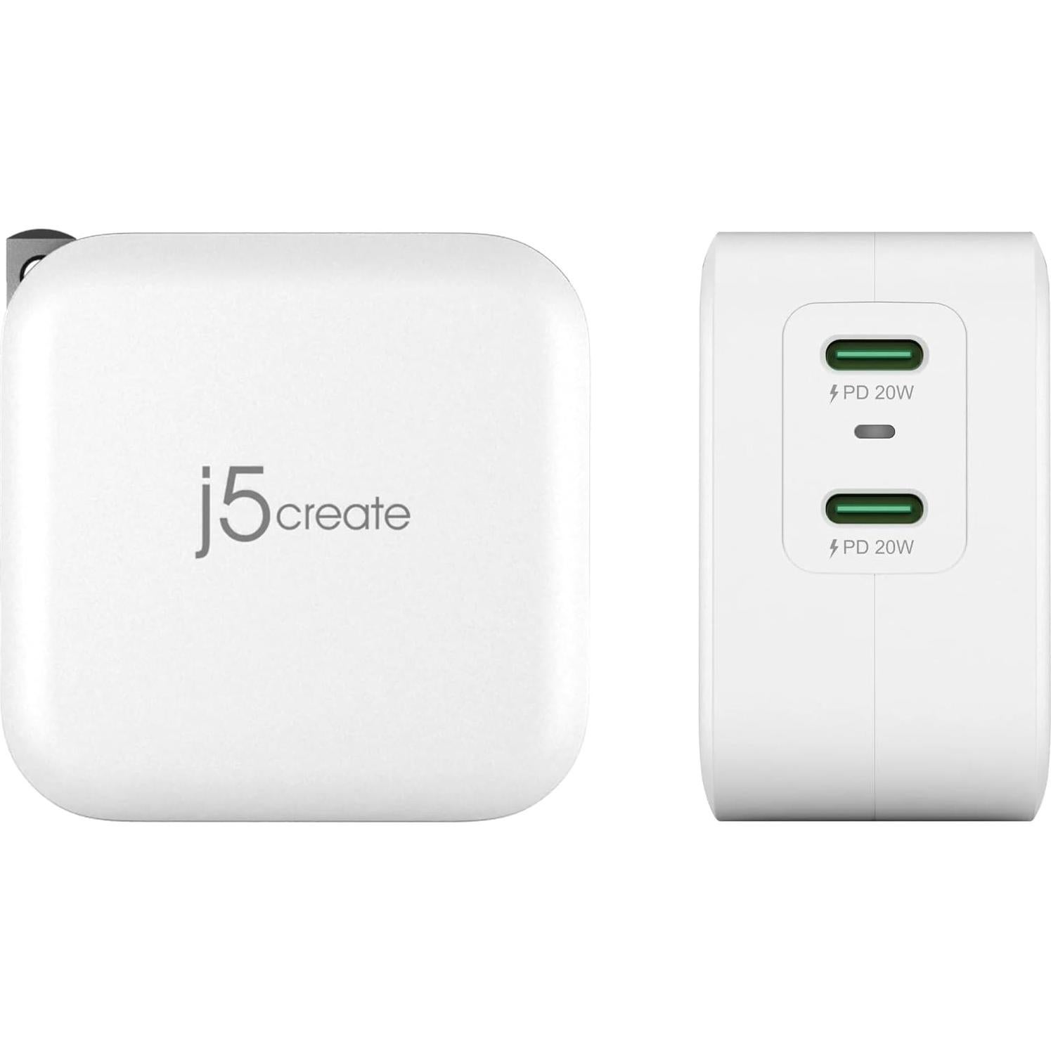 Cargador de pared USB C 40W j5create JUP2440 - Carga rápida