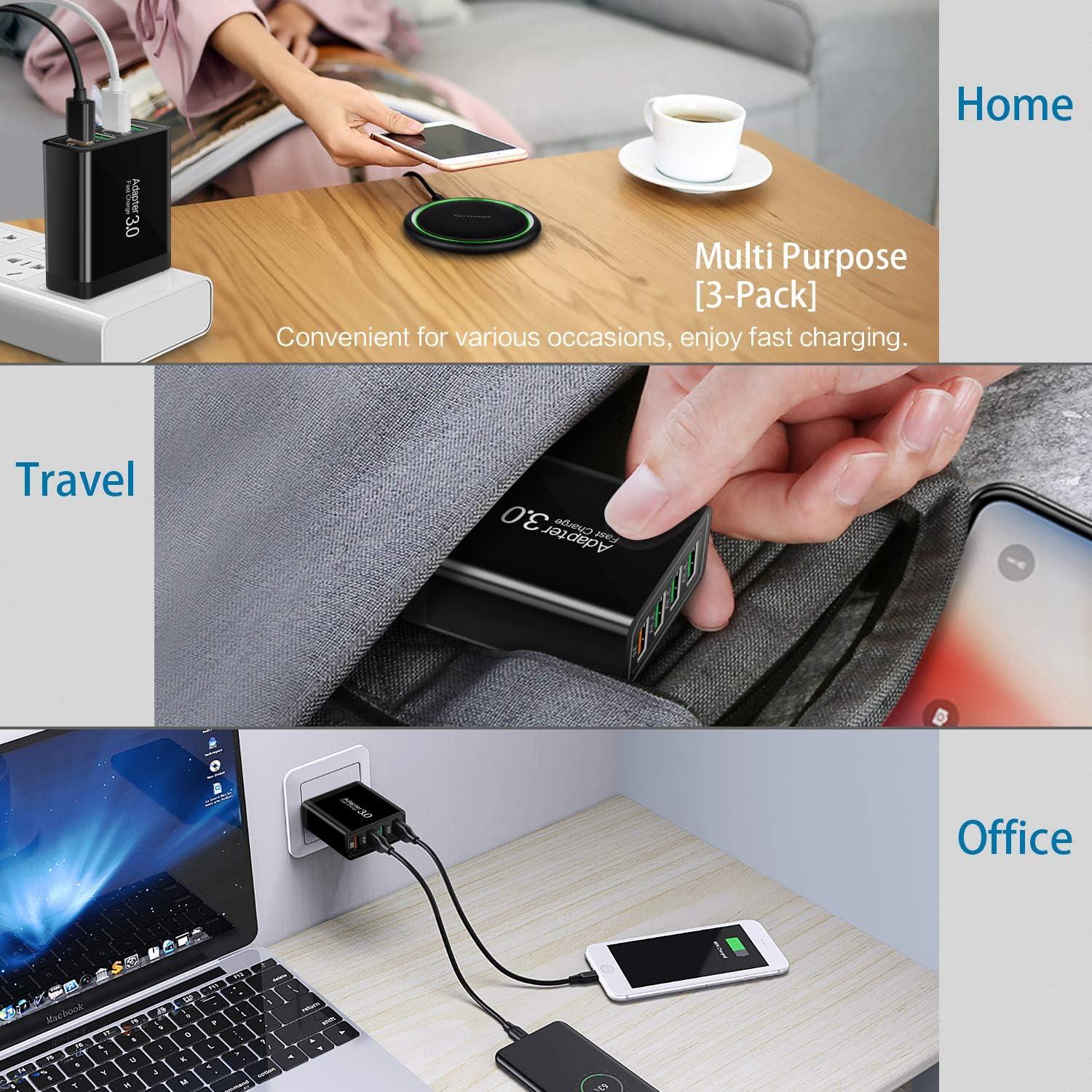 Cargador de Pared Rápido 3.0 iSeekerKit 4 Puertos USB 18W