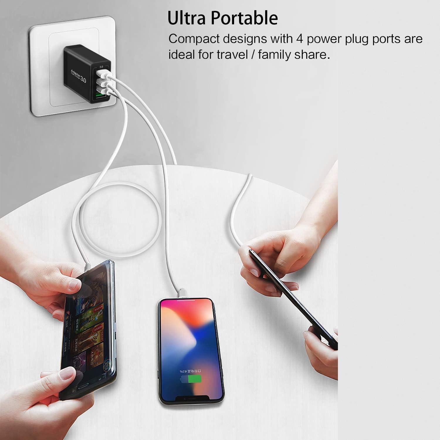 Cargador de Pared Rápido 3.0 iSeekerKit 4 Puertos USB 18W