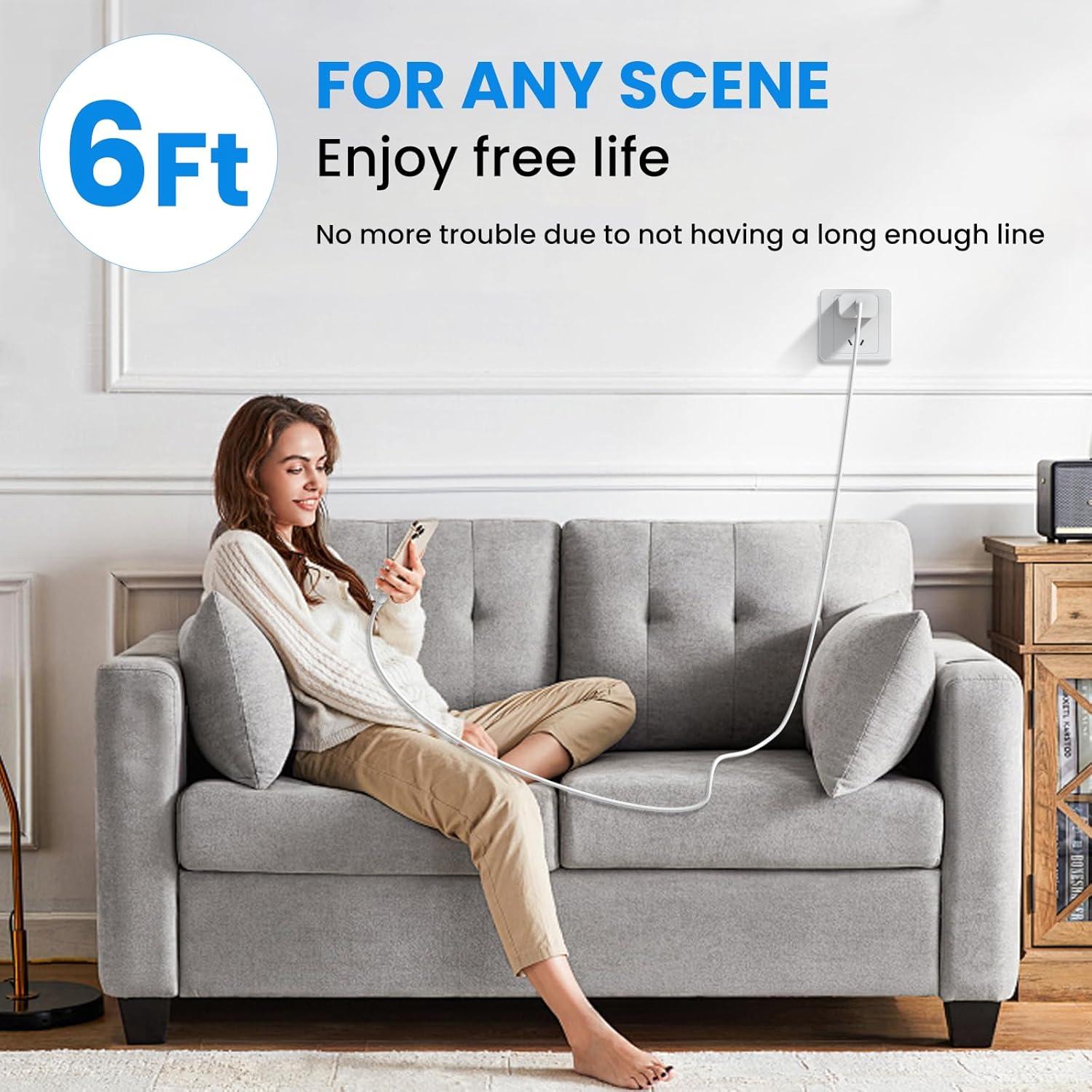 Cargador Rápido USB C 20W Oxivane para iPhone 16/15 - 3 Piezas