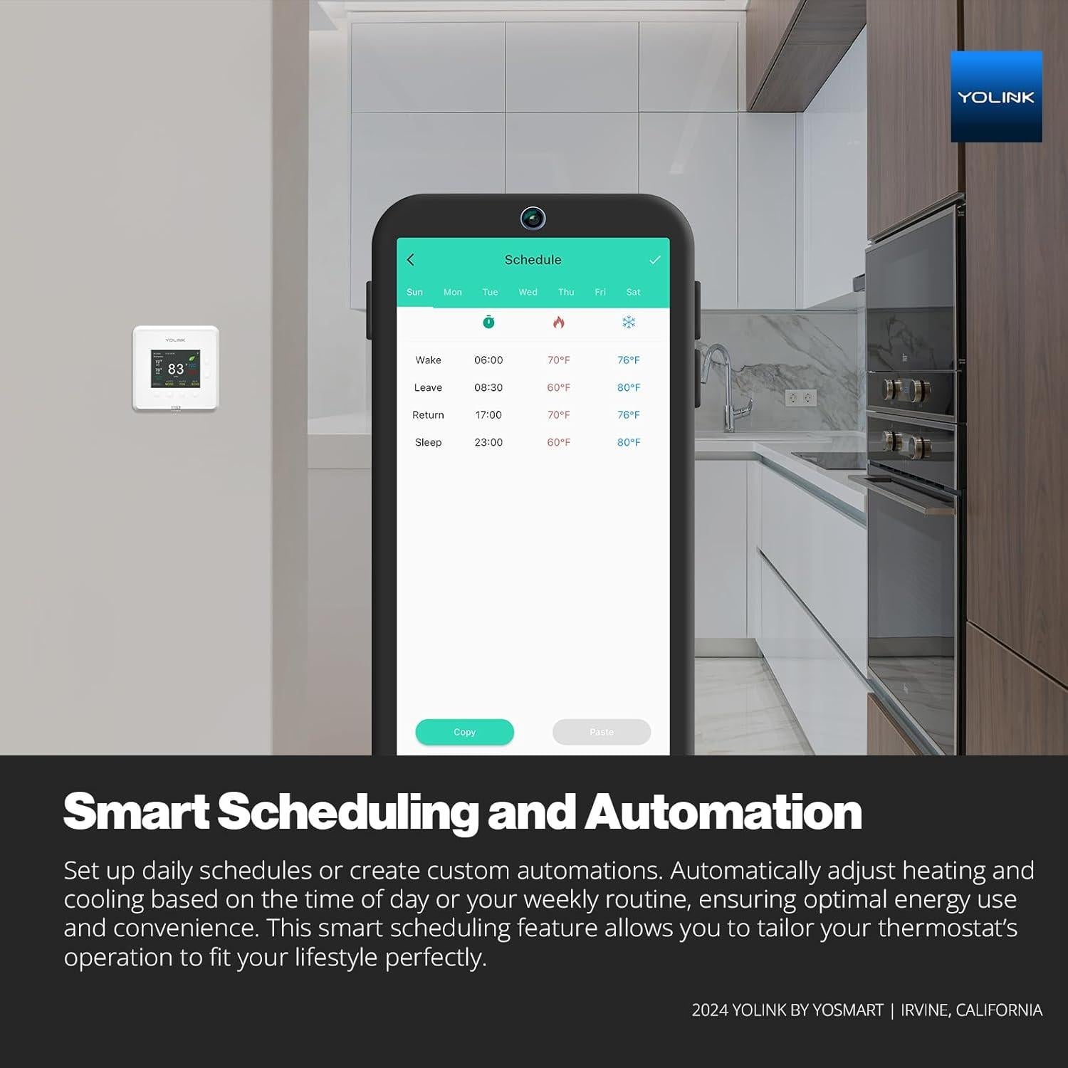 Termostato Inteligente YoLink 2 con Control Remoto y Programación