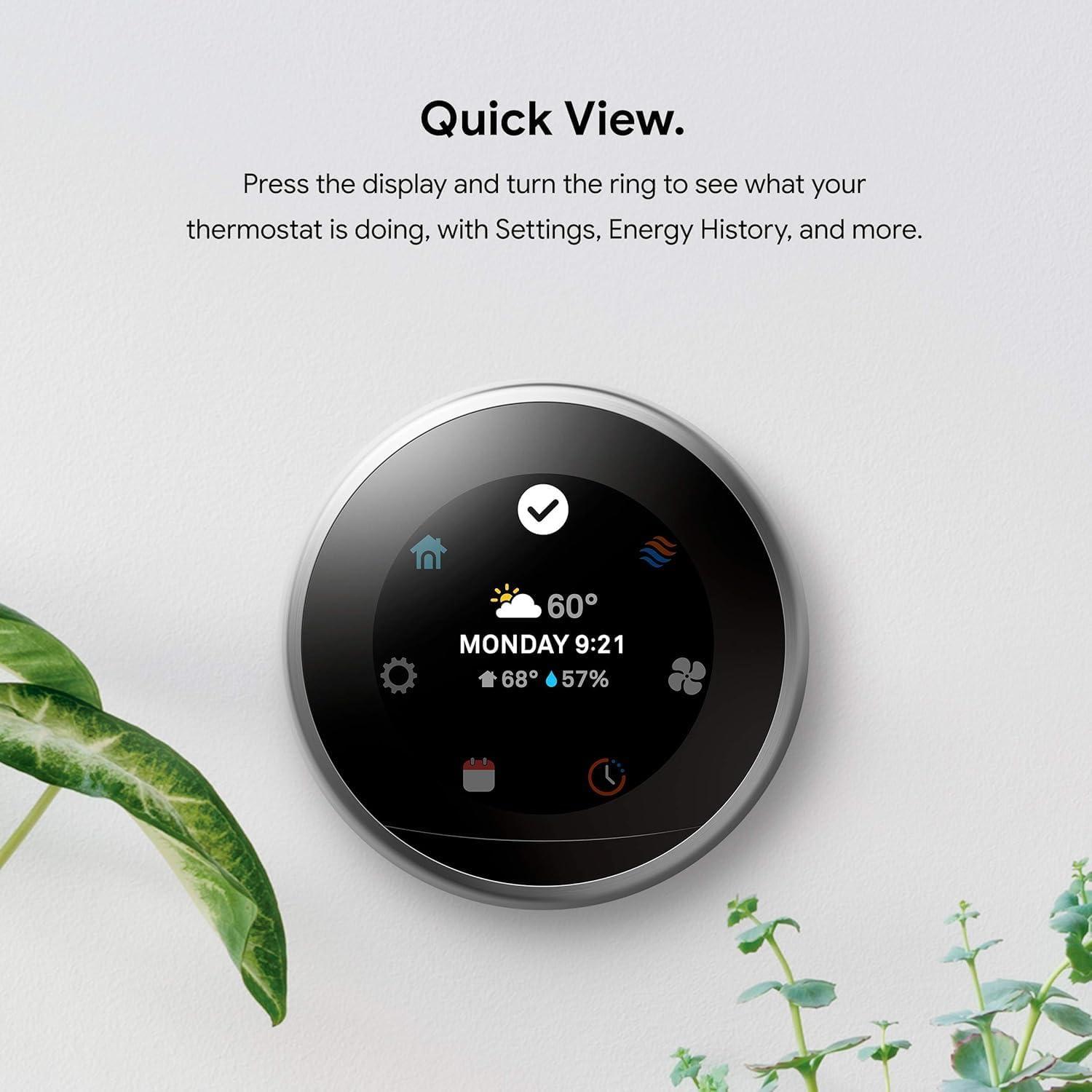 Termostato Inteligente Google Nest Aprendiz 3ra Gen Blanco