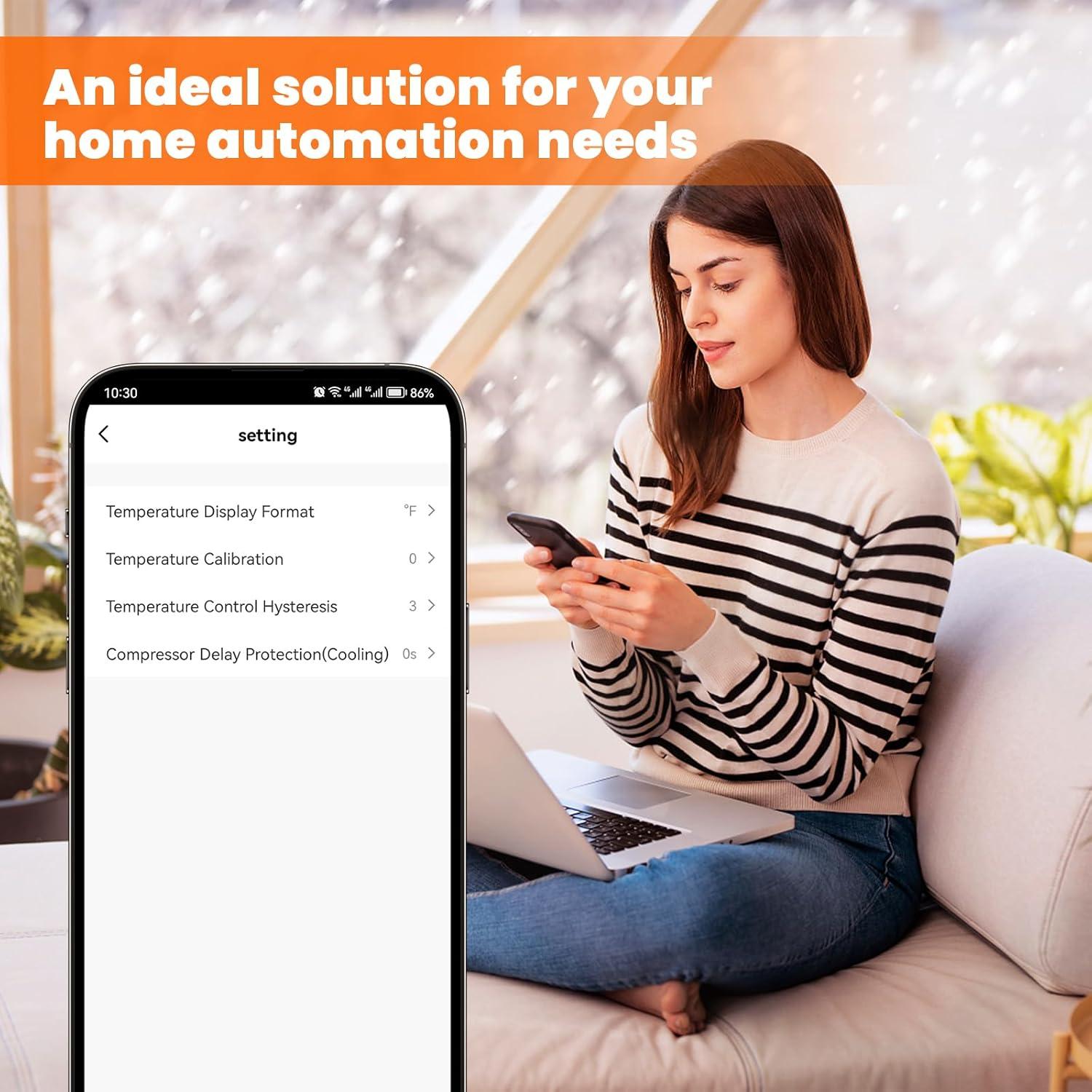 Termostato Inteligente WiFi Briidea BR-145 110V 16A Control App