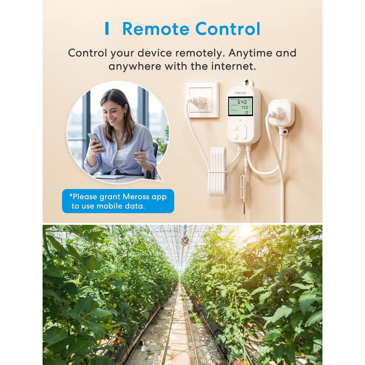 Controlador de Temperatura Inteligente Meross MTS960 1800W Wi-Fi