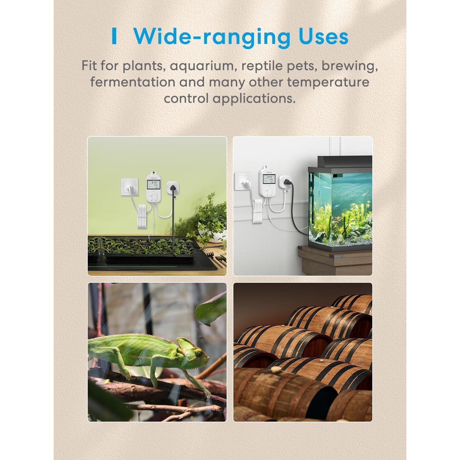 Controlador de Temperatura Inteligente Meross MTS960 1800W Wi-Fi