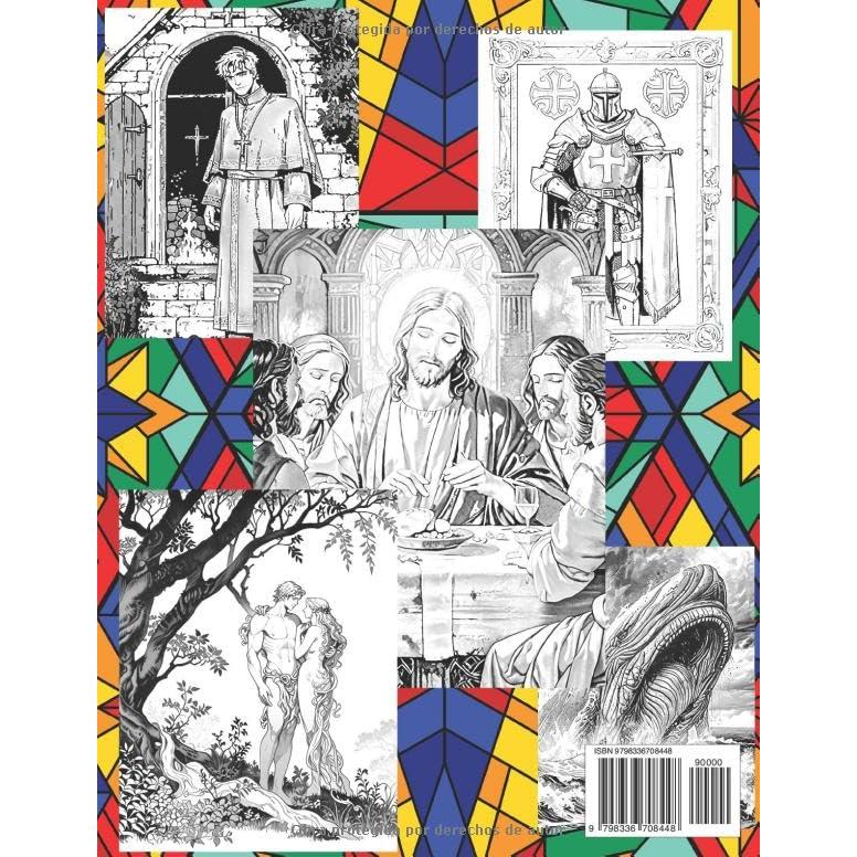 Gran Libro Cristiano Para Colorear Para Adultos Y Adolescentes: Páginas Para Colorear De Jesús Santa María Historias Bíblicas Y Símbolos | ... Del Estrés (Cristianismo) (Spanish Edition)