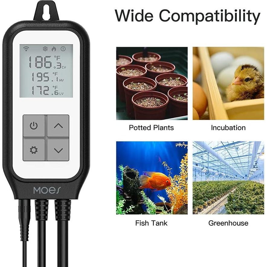 Termostato Inteligente WiFi MOES para Calefacción y Enfriamiento