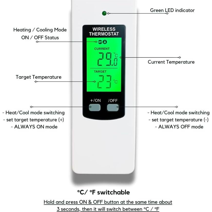 Termostato Inalámbrico Ecoartheating EAHWT01 Control Remoto