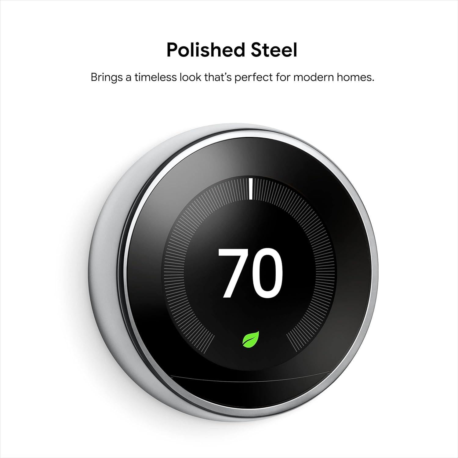Termostato Inteligente Google Nest 3ra Generación Acero Pulido