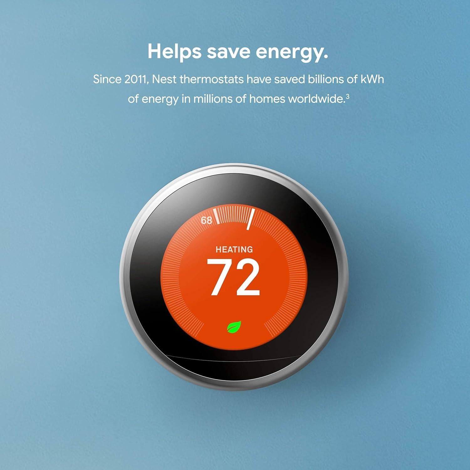 Termostato Inteligente Google Nest 3ra Generación Acero Pulido