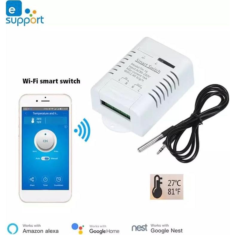 Interruptor Inteligente MHCOZY 16A WiFi Control Temperatura
