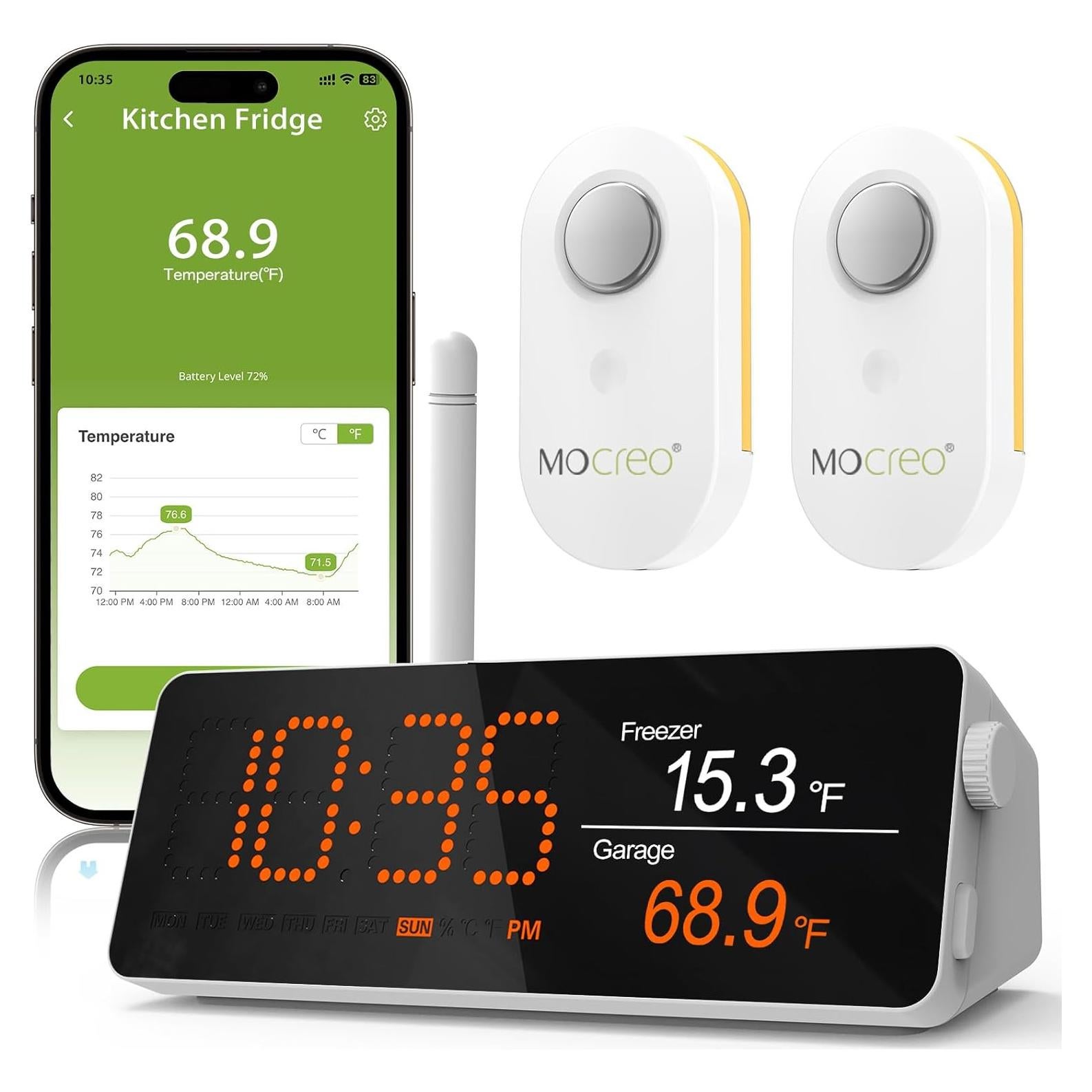 Termómetro Remoto WiFi MOCREO H5Pro con 2 Sensores IP66