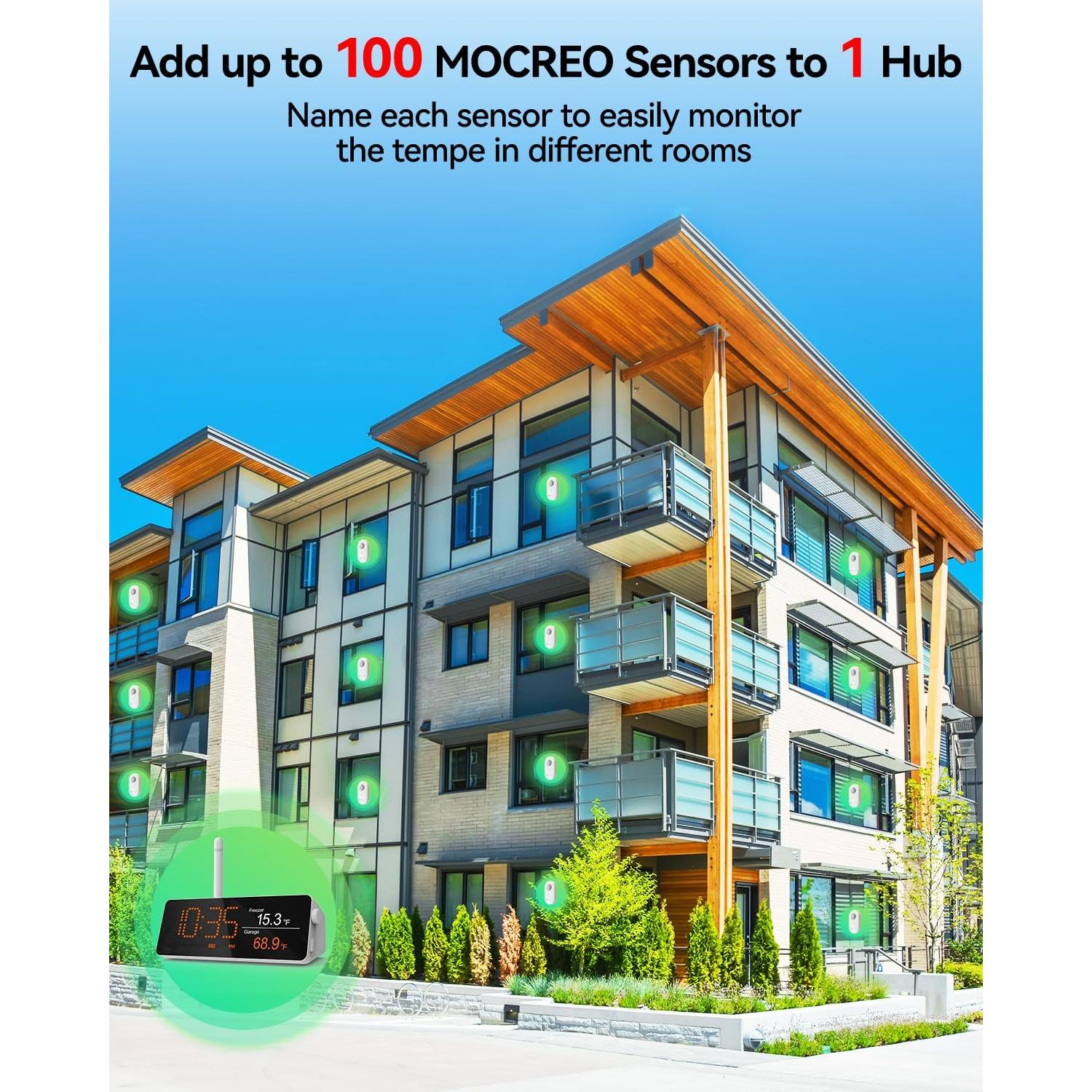 Termómetro Remoto WiFi MOCREO H5Pro con 2 Sensores IP66