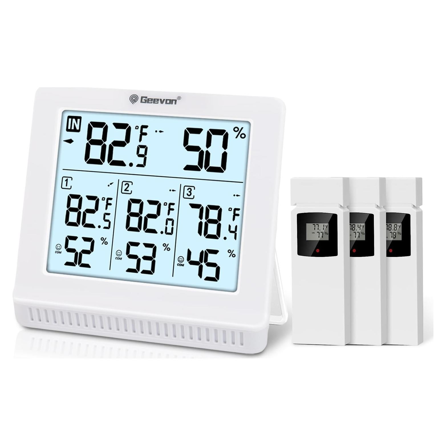 Termómetro Inalámbrico Geevon con 3 Sensores, Digital y USB