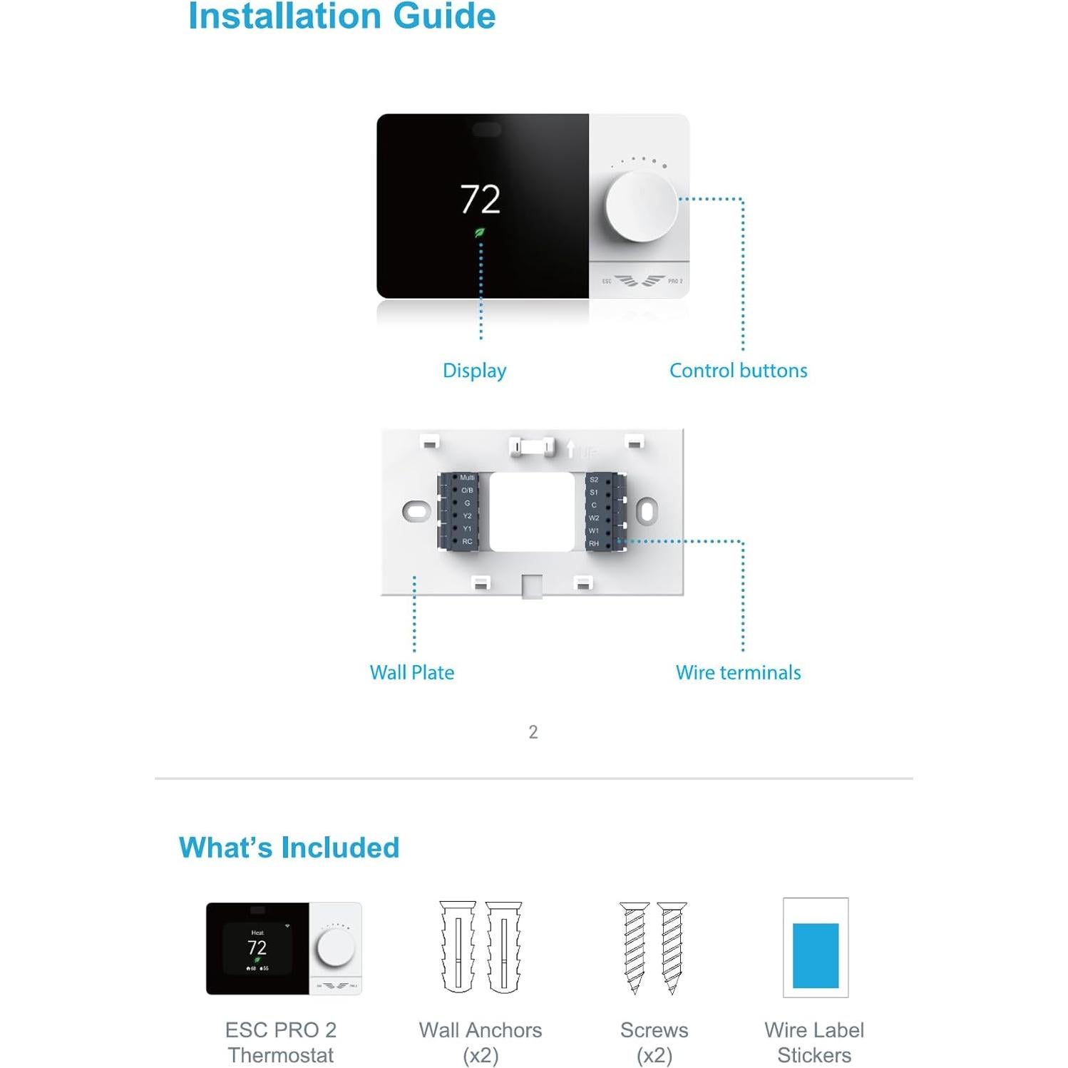 Termostato Inteligente ESC PRO 2 Wi-Fi Programable 24V