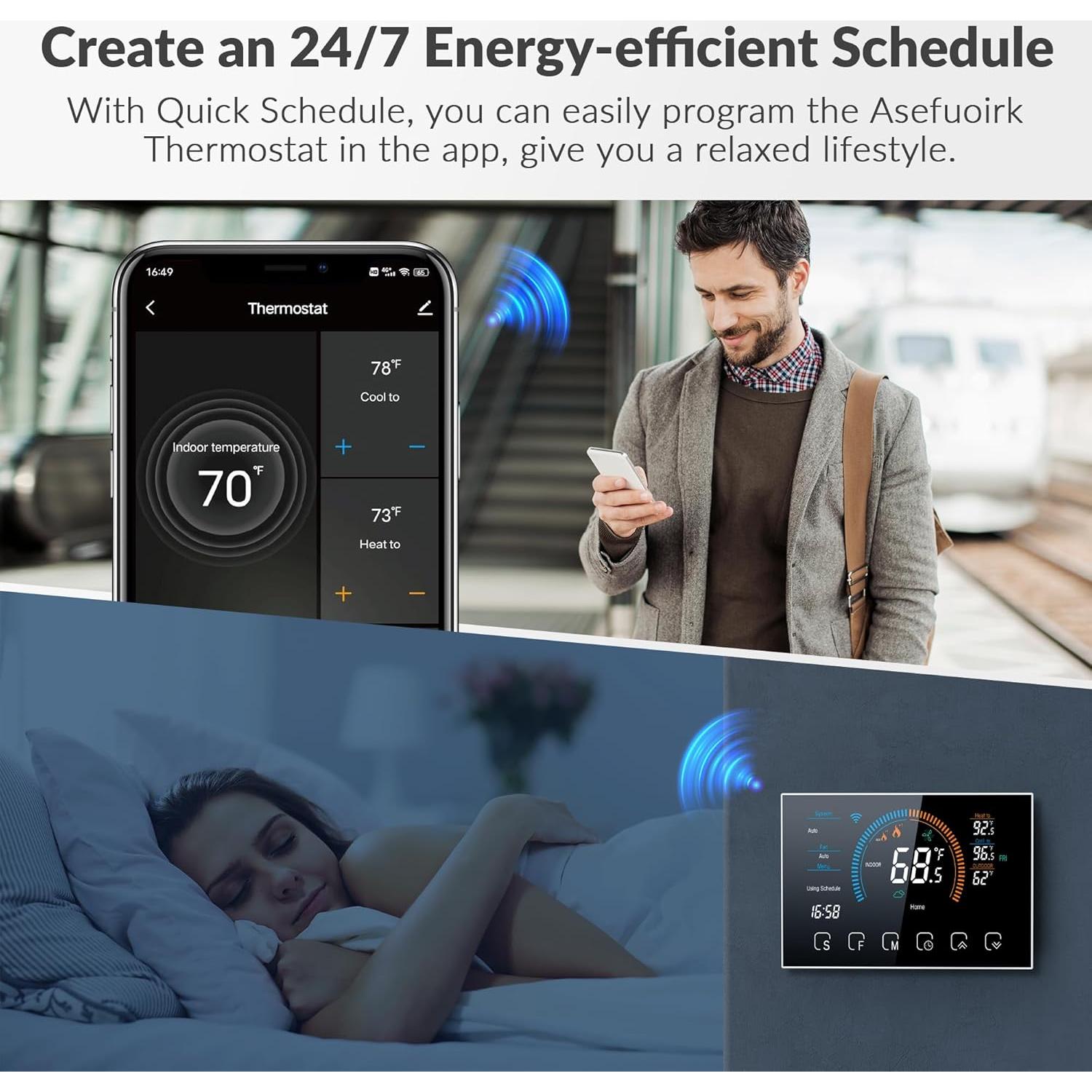 Termostato Inteligente NBONEBS BHP-8000n WiFi Programable