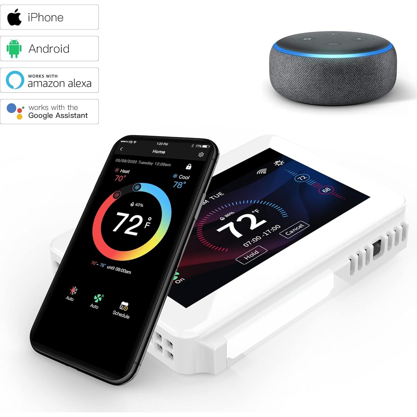 Termostato Inteligente Vine TJ-919E Wi-Fi Programable 7 Días