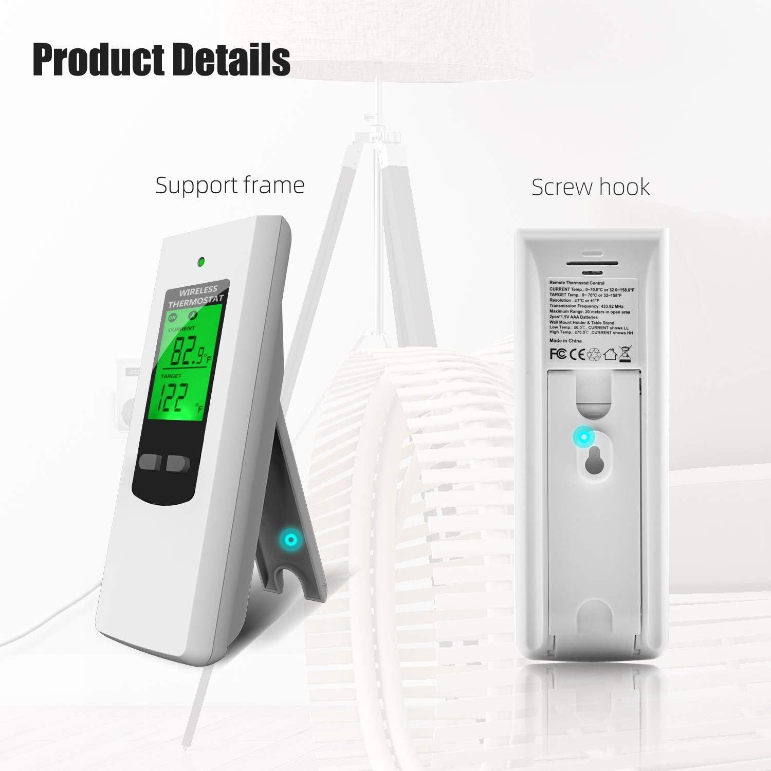 Enchufe Termostático Inalámbrico HYCENCY con Control Remoto