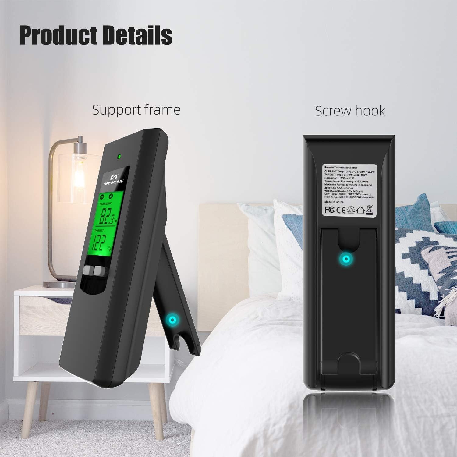 Enchufe Termostático Inalámbrico NASHONE con Control Remoto