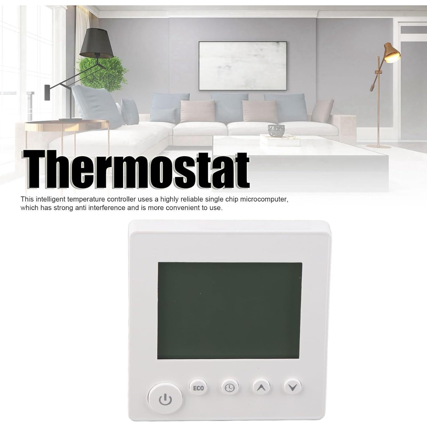 Termostato Programable Fdit K1H16A con Pantalla LCD 5-60°C