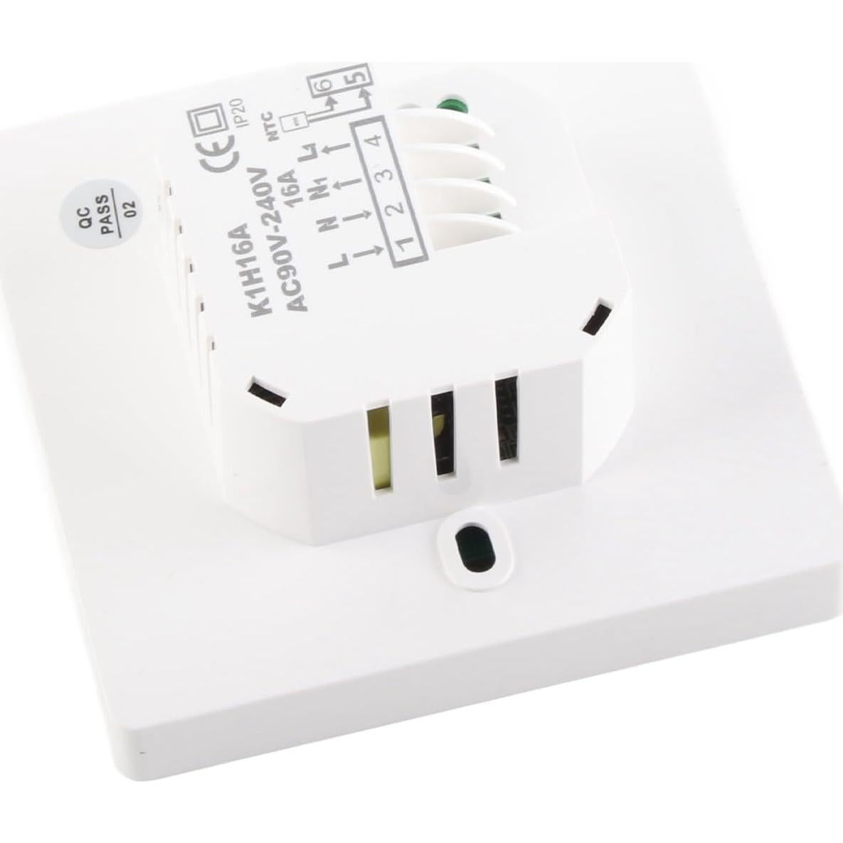 Termostato Programable Fdit K1H16A con Pantalla LCD 5-60°C