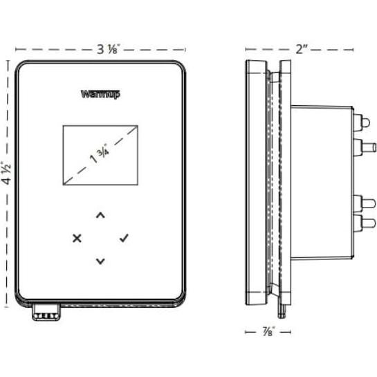 Termostato WiFi Warmup Terra TRA-04-WH-LC Control Eléctrico