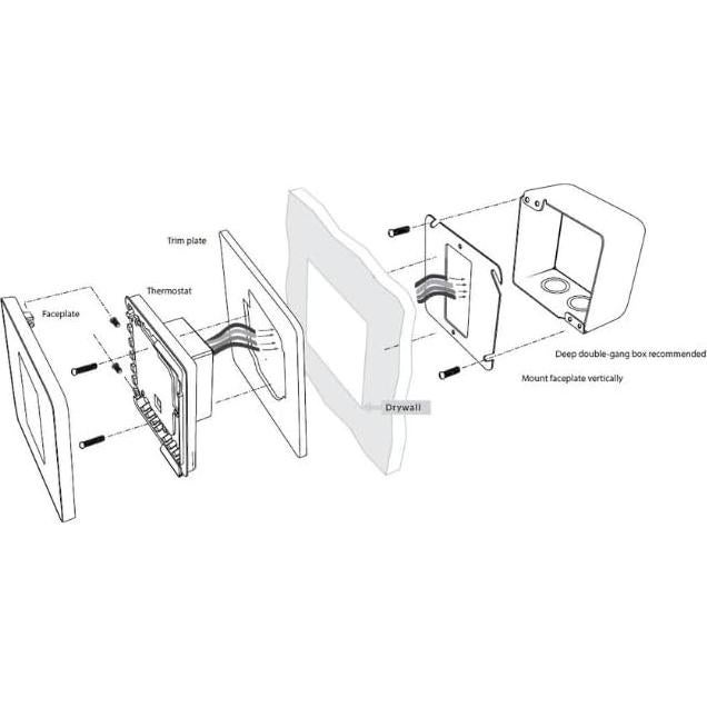Termostato WiFi Warmup Terra TRA-04-WH-LC Control Eléctrico