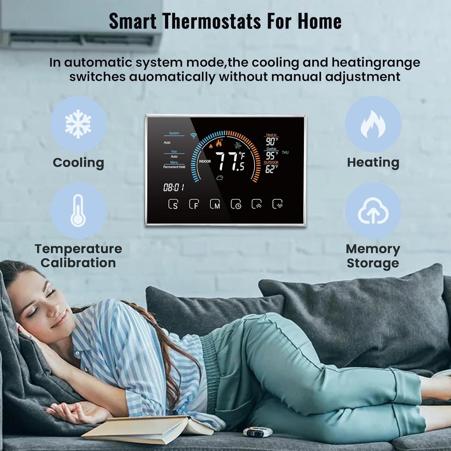 Termostato Programable WiFi Bestechy para Bomba de Calor