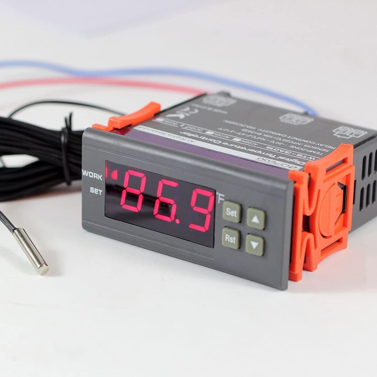 Controlador de Temperatura Digital Bayite DC 12V con Sensor NTC