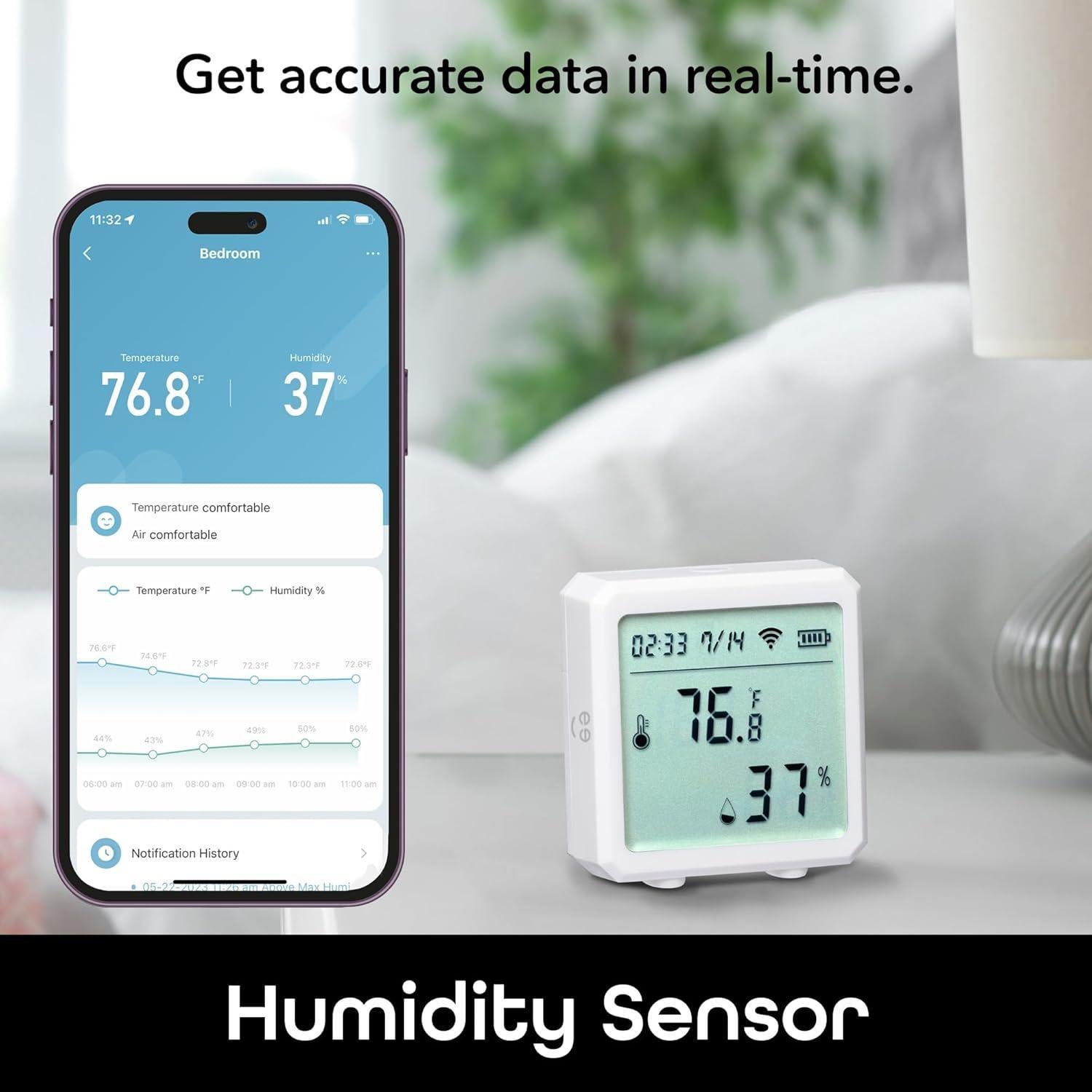 Sensor de Temperatura y Humedad Geeni - Paquete de 2, WiFi