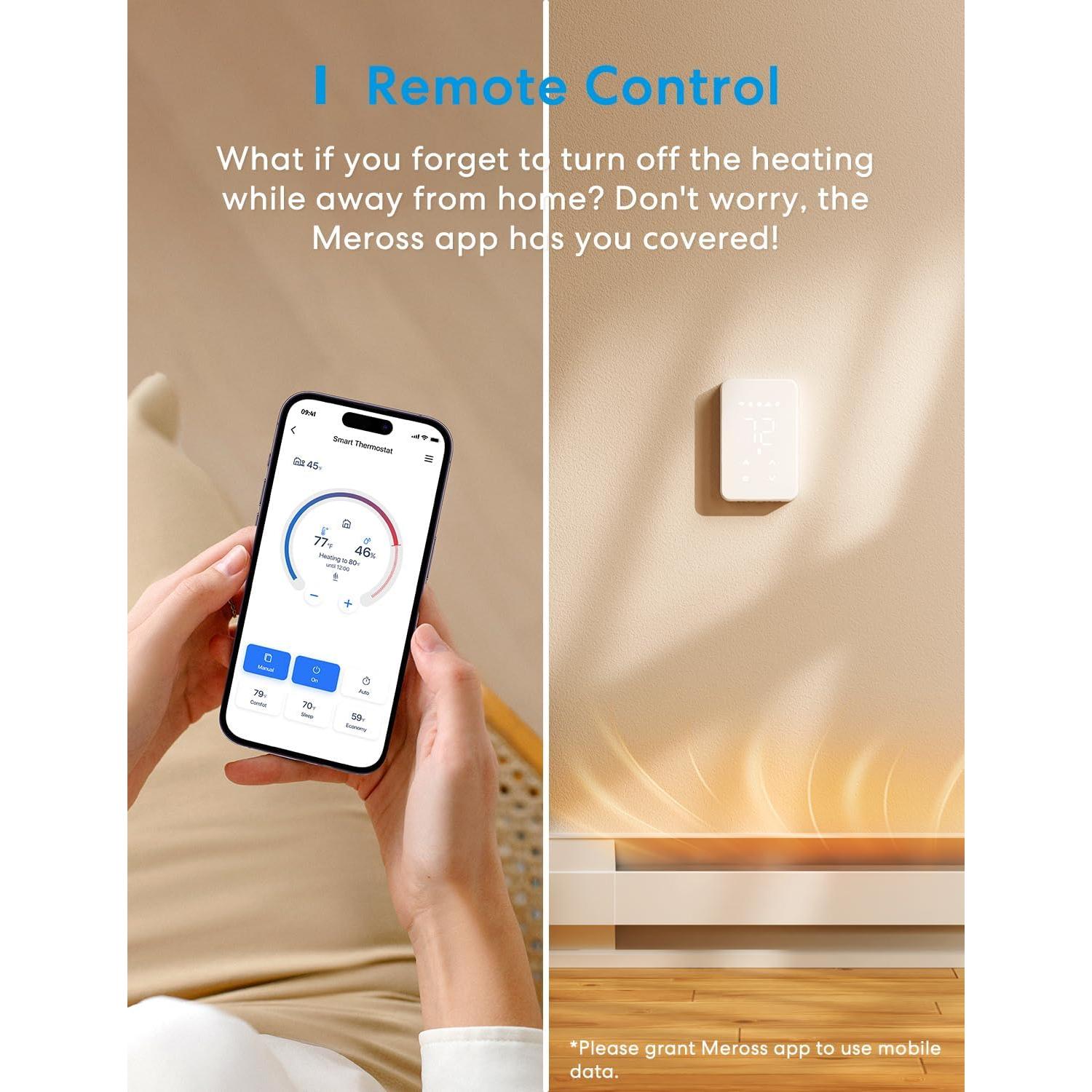 Termostato Inteligente Meross MTS200 para Calefacción Eléctrica