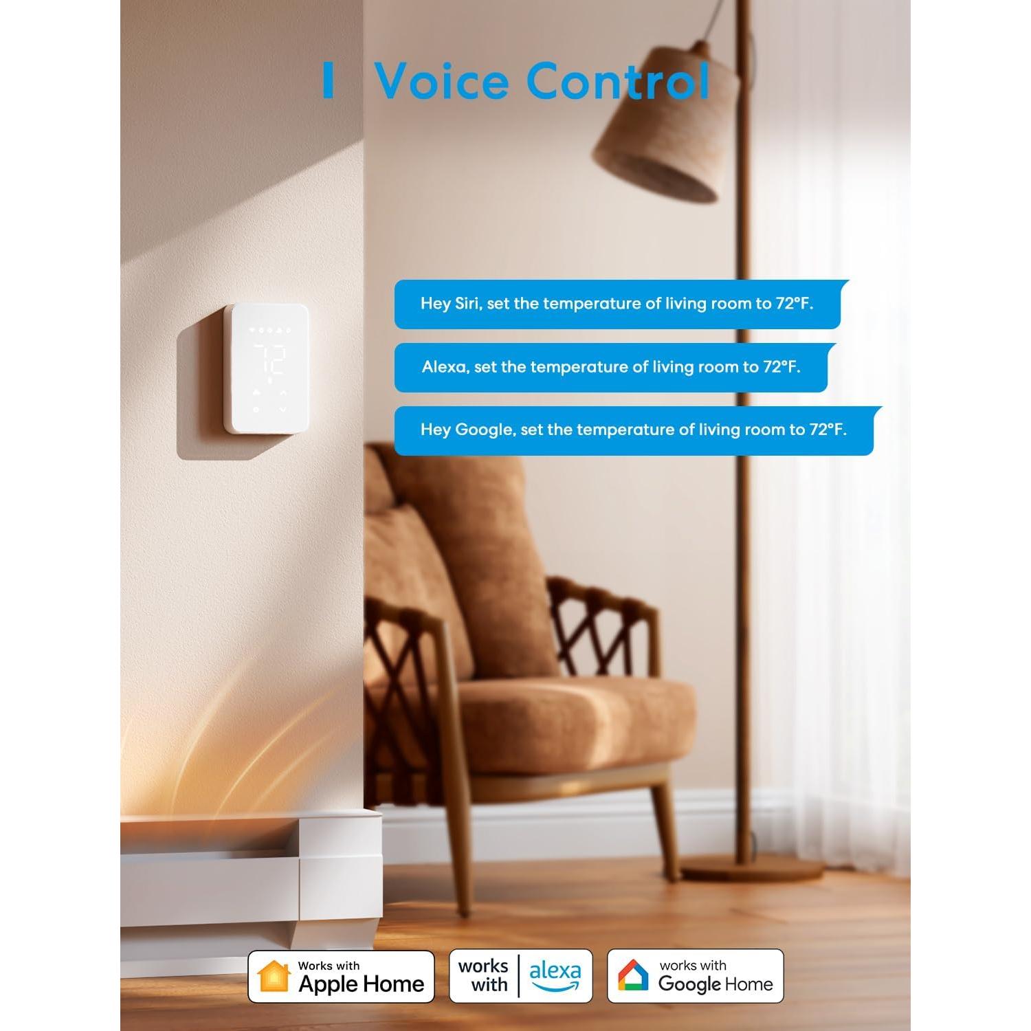 Termostato Inteligente Meross MTS200 para Calefacción Eléctrica