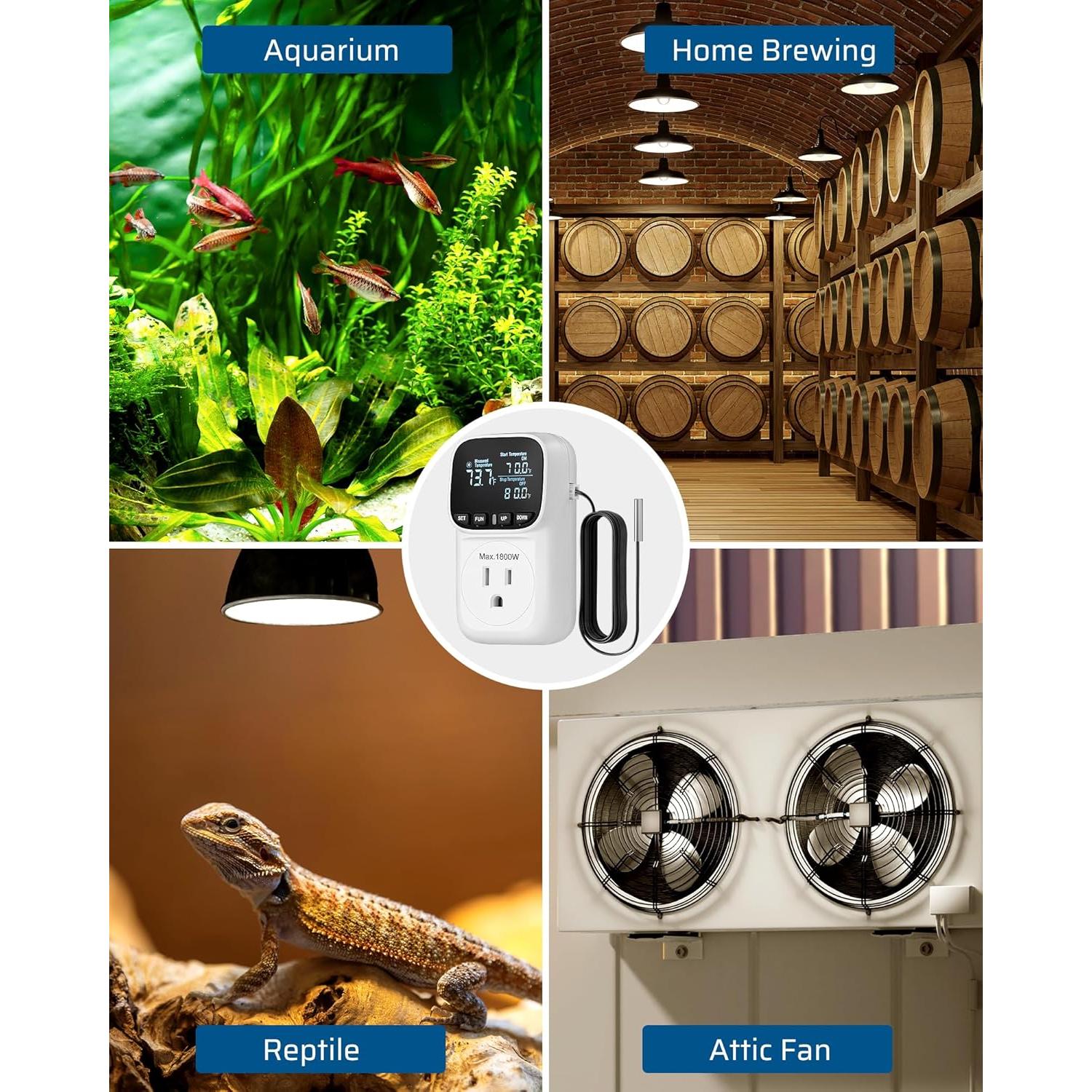 Controlador Digital de Temperatura DEWENWILS 15A 1800W