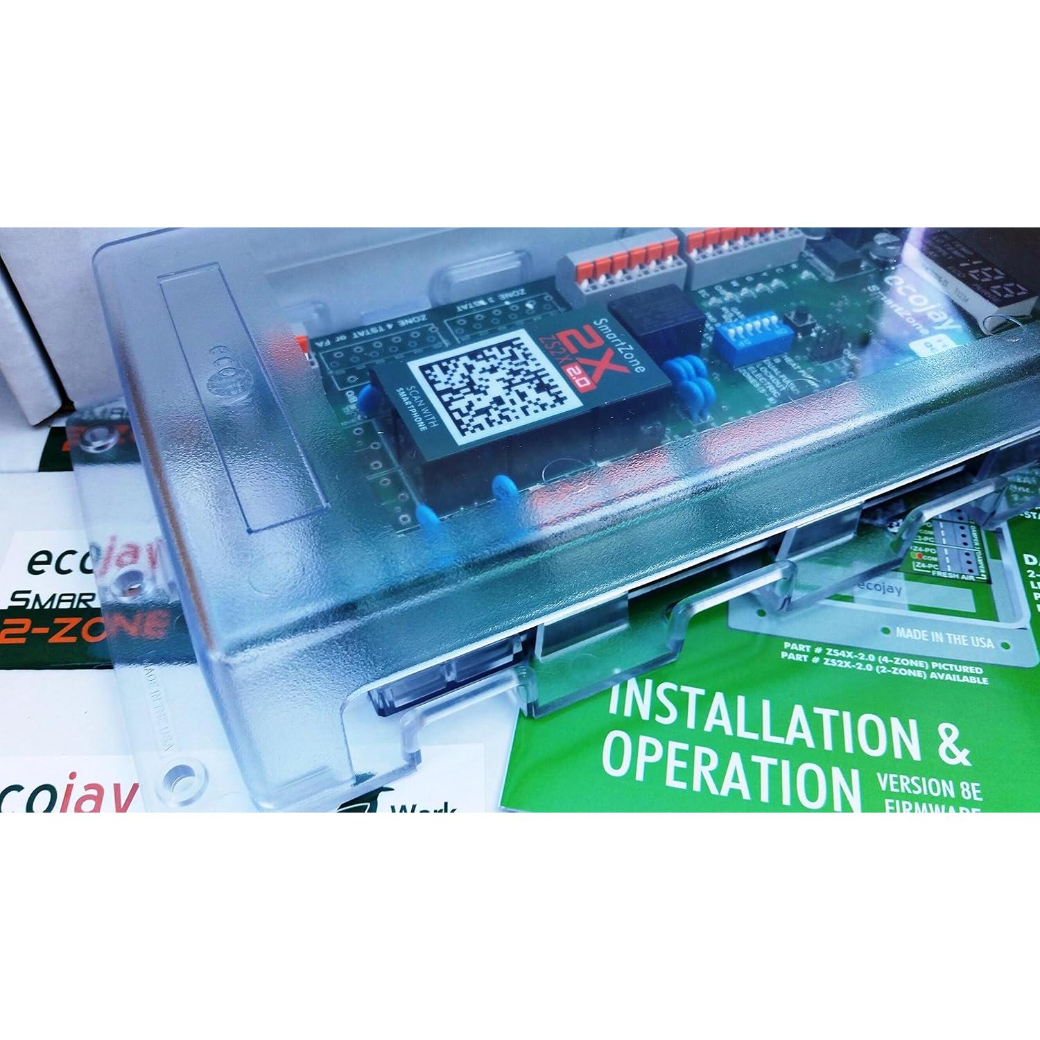 Controlador HVAC de 2 Zonas ECOJAY SmartZone con Sensor LED