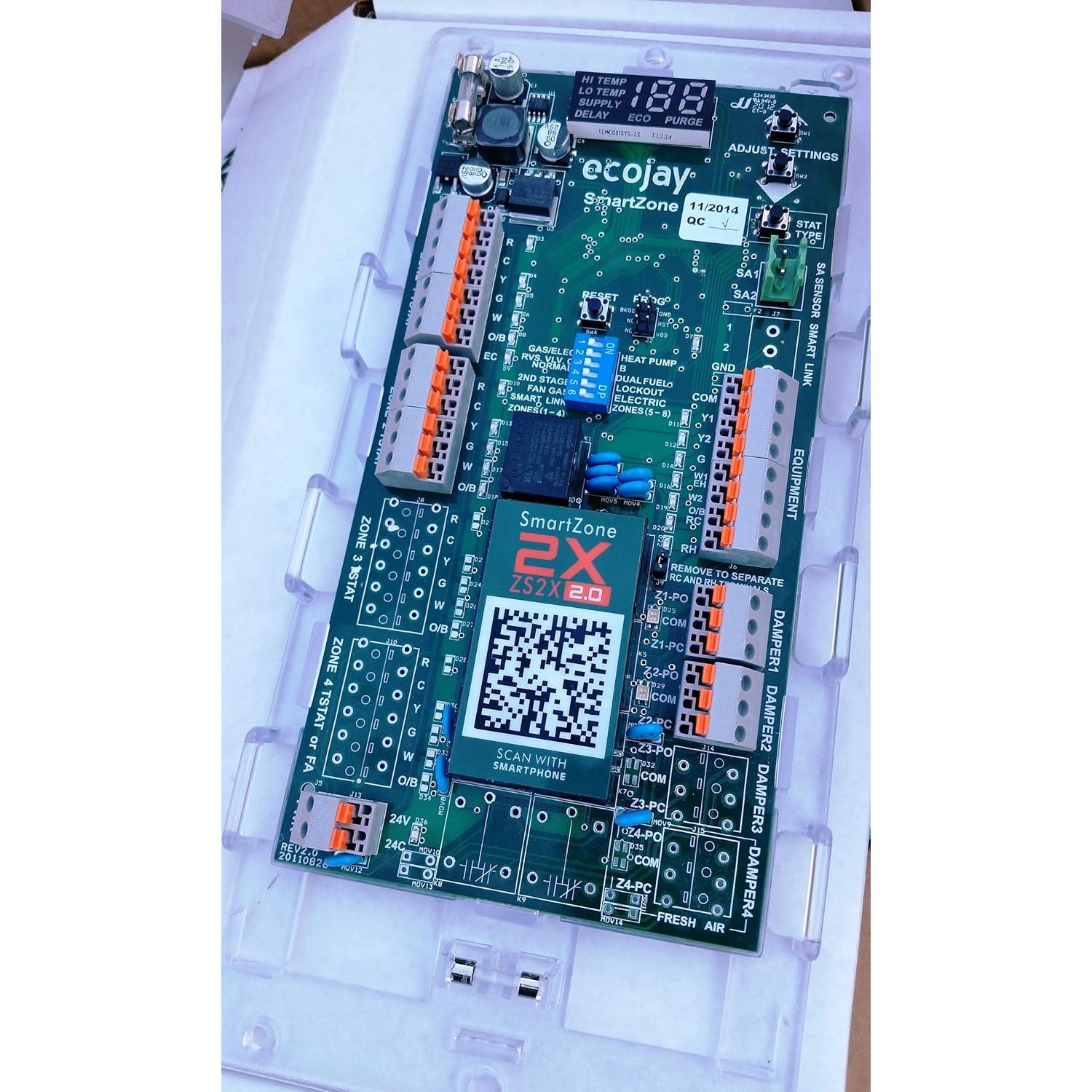 Controlador HVAC de 2 Zonas ECOJAY SmartZone con Sensor LED