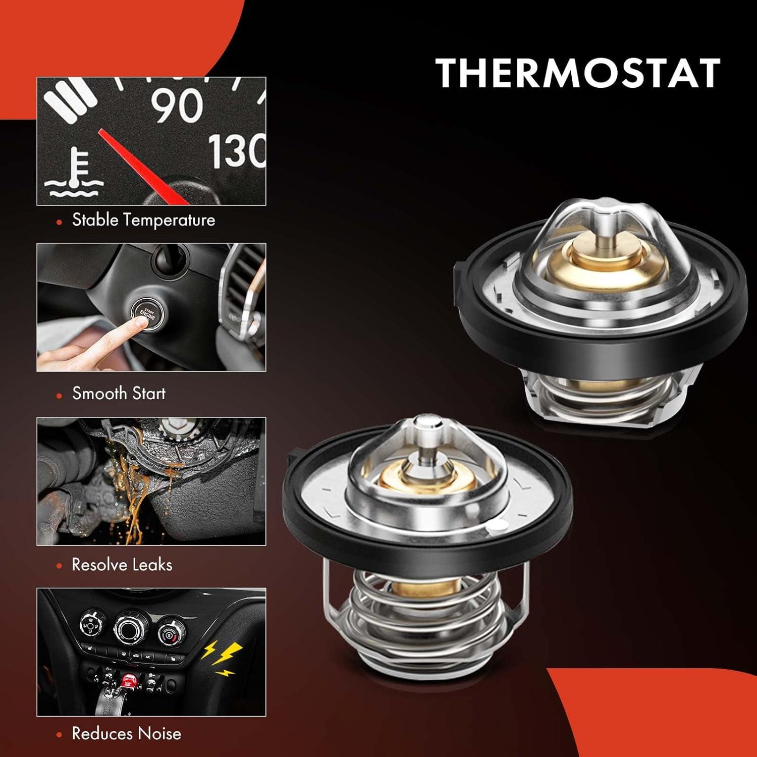 A-Premium Carcasa de Termostato con Sensor para Dodge Jeep