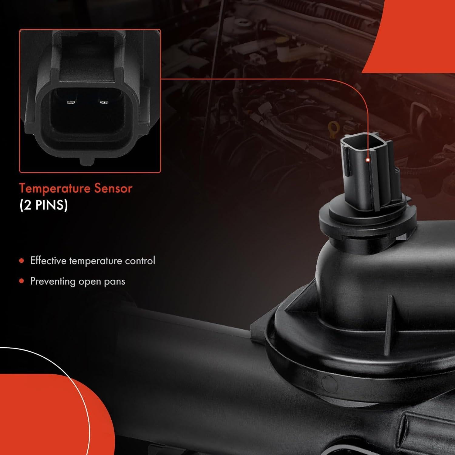 A-Premium Carcasa de Termostato con Sensor para Dodge Jeep